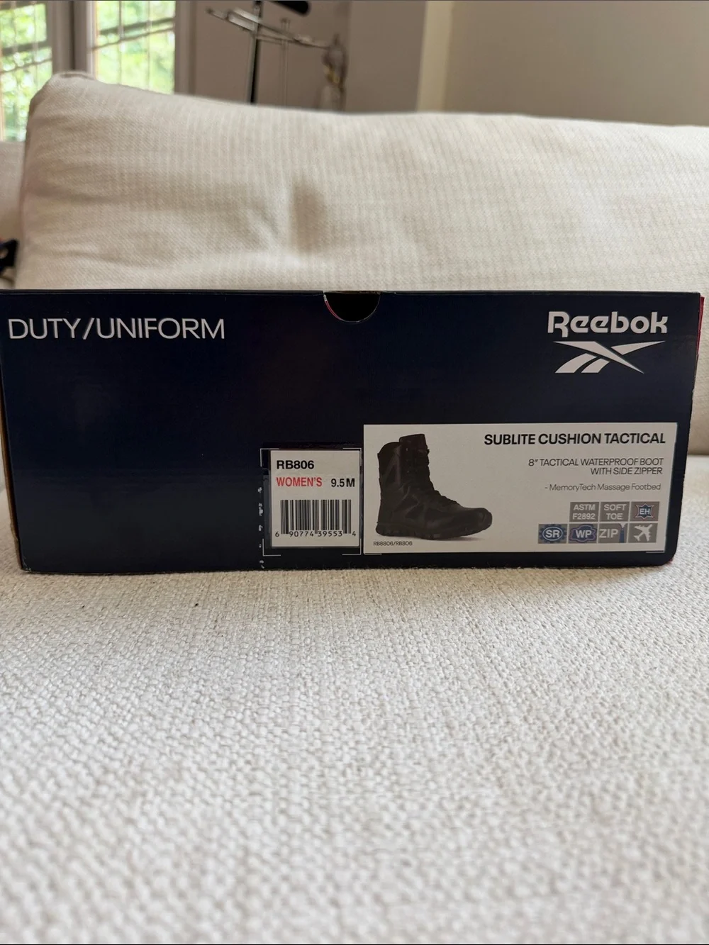 Reebok All-Black Tactical Lace-Up Side-Zip Boots